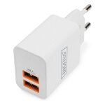 Digitus Charger 2x USB-A 15W 2x 24A weiß