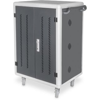 DIGITUS Mobiler Ladeschrank für 30 Notebooks / Tablets bis 15,6 Zoll, USB-A