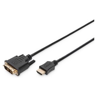 DIGITUS HDMI-Adapterkabel HDMI->DVI Full-HD 2m schwarz