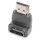 DIGITUS HDMI Adapter, 90° gewinkelt, schwarz-gold