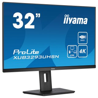 81,3cm/32 (3840x2160) iiyama LCD Business XUB3293UHSN-B5 IPS 4ms HDMI DisplayPort USB-C UHD Black