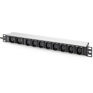 DIGITUS PDU 1HE 8xC13 2xC19 Ausgänge 230V/16A schwarz