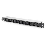 DIGITUS PDU 1HE 8xC13 2xC19 Ausgänge 230V/16A schwarz