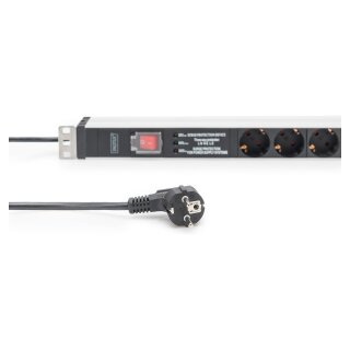 DIGITUS PDU 1HE 5x Schuko 16A Ausgänge 230V/16A schwarz