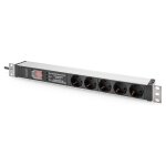 DIGITUS PDU 1HE 5x Schuko 16A Ausgänge 230V/16A schwarz