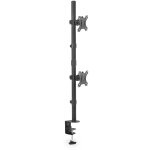 DIGITUS Dual Vertikal Monitorhalterung, 2x 32", 2x 8 kg
