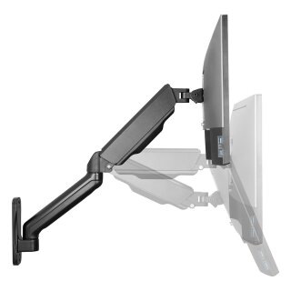 DIGITUS Universelle Monitor-Wandhalterung mit Gasdruckfeder und Schwenkarm
