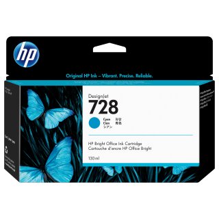HP 728 130-ml Cyan Tintenpatrone