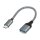 LogiLink USB-C > USB 3.2 (ST-BU) 0,15m Adapter Grau