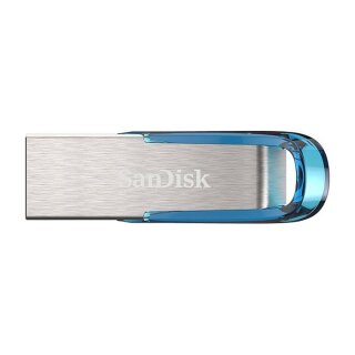 STICK 64 GB Sandisk Ultra Flair - 3.2 Gen 1 - Blau - Silber