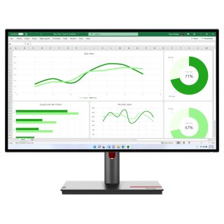 68,6cm/27" (2560x1440) Lenovo ThinkVision P27q-30 16:9 QHD IPS 4ms 60Hz HDMI DP Pivot Black