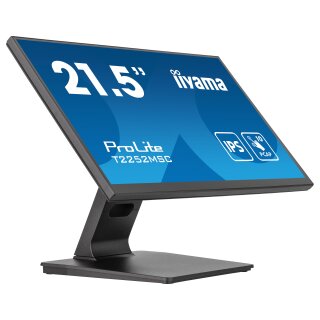 54,6cm/21,5" (1920x1080) iiyama T2252MSC-B2 16:9 FHD IPS Touch 5ms HDMI DP USB Speaker Black