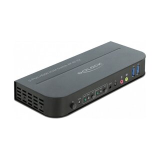 DELOCK HDMI KVM Switch 4K 60Hz mit USB 3.0 und Audio