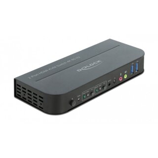 DELOCK HDMI KVM Switch 4K 60Hz mit USB 3.0 und Audio