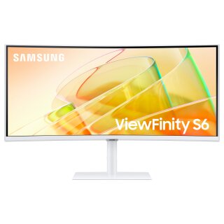 86,4cm/34" (3440x1440) Samsung ViewFinity S6 S34C650TAU 21:9 UWQHD Curved 5ms 100Hz HDR10 2xThunderbolt 4 HDMI DP Speaker White