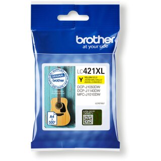 Brother Tinte LC421XLY Gelb bis zu 500 Seiten ISO/IEC 24711
