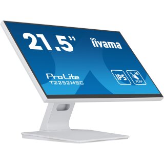 54,5cm/21,5" (1920x1080) iiyama ProLite T2252MSC-W2 16:9 FHD IPS Touch 5ms HDMI DP Speaker White