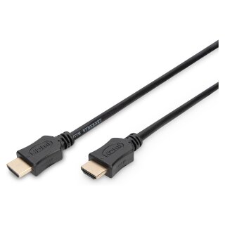 DIGITUS HDMI-Kabel A->A Ethernet St/St 2.0m schwarz gold Polybeutel