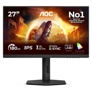 68,6cm/27" (1920x1080) AOC 27G4X Gaming IPS 180Hz IPS 0,5ms 2xHDMI DP LS HDR 10 Black