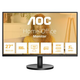 68,68cm/27" (1920x1080) AOC Basic-line 27B3CA2 16_AOC Basic-line 27B3CA2 16:9 FHD IPS 1ms 100Hz HDMI USB-C Speaker Black