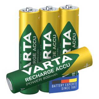 Akku AAA 1.2V (HR03) *Varta* Recharge Accu - 4er-Pack