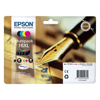 Epson Tinte 16XL C13T16364012 4er Multipack (BKMCY) bis zu 450 Seiten