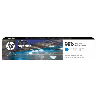 HP 981X original High Yield Cyan PageWide Cartridge L0R09A