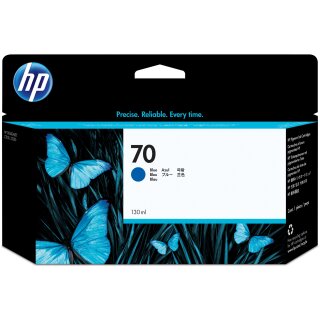 HP 70 original Ink cartridge C9458A blue standard capacity 130ml 1-pack with Vivera Ink cartridge