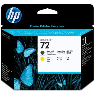 HP 72 original printhead C9384A matte black and yellow standard capacity 1-pack