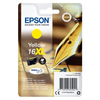 Epson Tinte 16XL C13T16314012 Gelb bis zu 450 Seiten