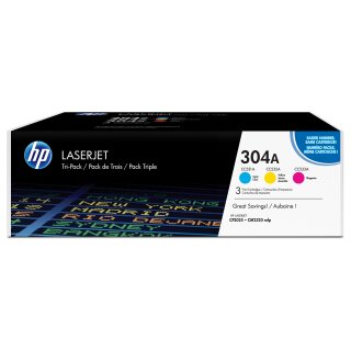 HP 304A original Toner cartridge CF372AM cyan magenta yellow standard capacity 3 x 2.800 pages 3-pack