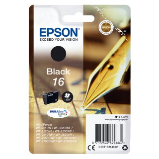 Epson Tinte 16 C13T16214012 Schwarz bis zu 175 Seiten