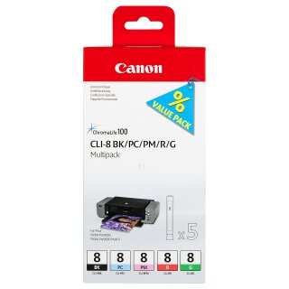 Canon Tinte CLI-8 BK/PC/PM/R/G BLISTERD Multipack