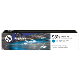 HP 981Y original Extra High Yield Cyan PageWide Cartridge L0R13A