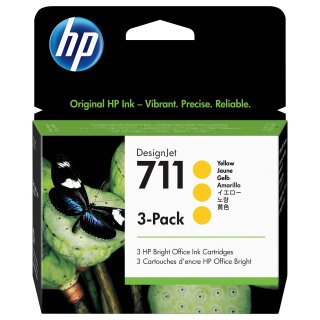 HP 711 Original Tinte gelb Standardkapazitt 3er-Pack