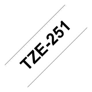 Brother TZe-251 schwarz/weiß 24mm/8m/laminiert