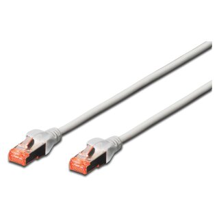 DIGITUS Patchkabel Cat6 S/FTP 2xRJ45 5.0m grau Hebelschutz Polybeutel