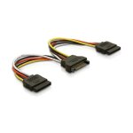 Kabel Power SATA 15 Pin > 2 x SATA HDD – gerade