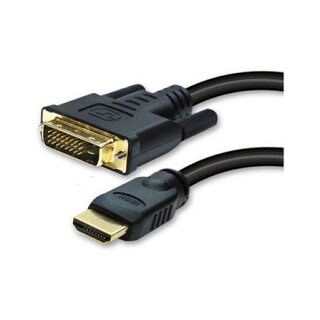 DVI-D 24+1 > HDMI (ST-ST) 2m Adapterkabel Schwarz
