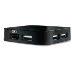 DUB-H4 4-Port USB2 Hub mit Netzteil schwarz retail