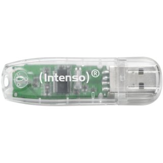 STICK 32GB USB 2.0 Intenso Rainbow Line Transparent
