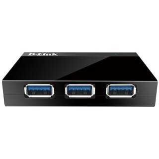 USB3.0 HUB 4Port D-Link 1340 SuperSpeed aktiv mit Netzteil Black