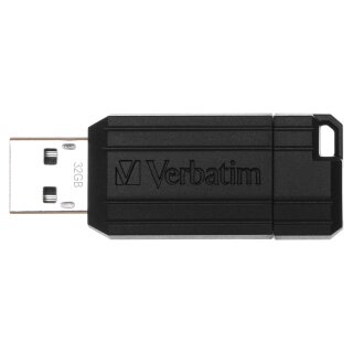 STICK 32GB USB 2.0 Verbatim StorenGo PinStripe Black