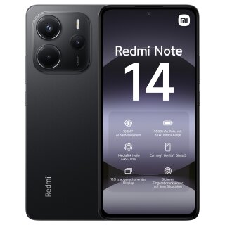 Xiaomi Redmi Note 14 4G Dual Sim 6GB RAM 128GB midnight black