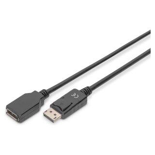 DIGITUS DisplayPort Verlängerungskabel DP 2m 8K schwarz
