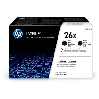 HP 26X original LaserJet Toner cartridge CF226XD Black High Yield 2-pack