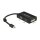 Adapter mini DisplayPort 1.2 Stecker zu VGA / HDMI / DVI Buchse Passiv schwarz