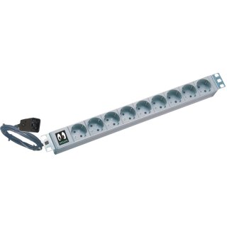 ONLINE USV 19" Steckdosenleiste 16A Kaltgerätestecker > 9x Schutzkontaktb.