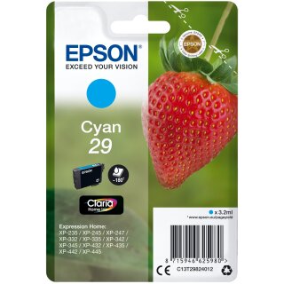 Epson Tinte 29 C13T29824012 Cyan bis zu 180 Seiten