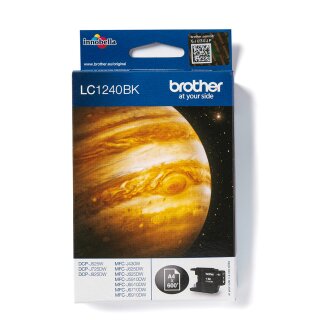 Brother Tinte LC-1240BK Schwarz bis zu 600 Seiten nach ISO/IEC 24711